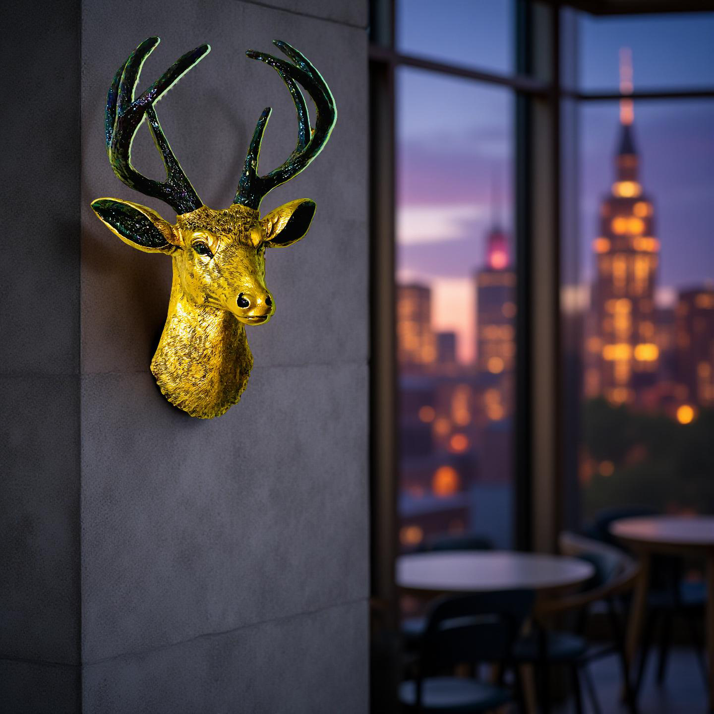 Golden Majesty Deer Wall Mount
