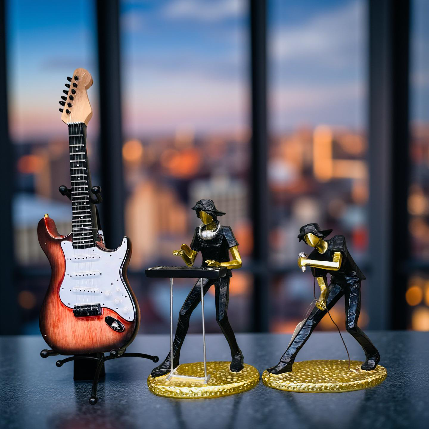 Symphony Musician Figurines with Guitar Accent