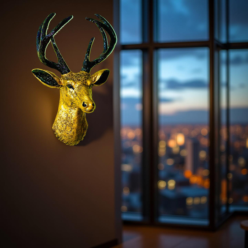 Golden Majesty Deer Wall Mount