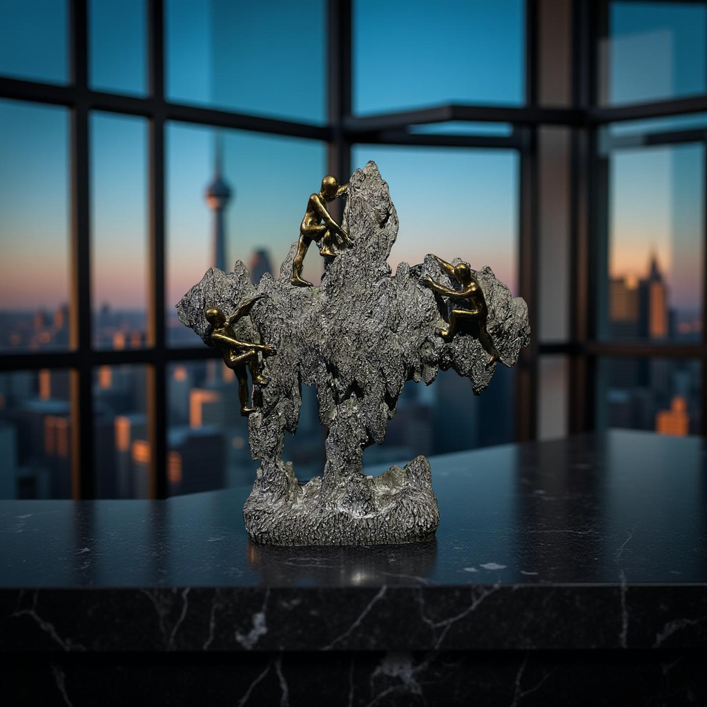 Golden Climbers on Rock