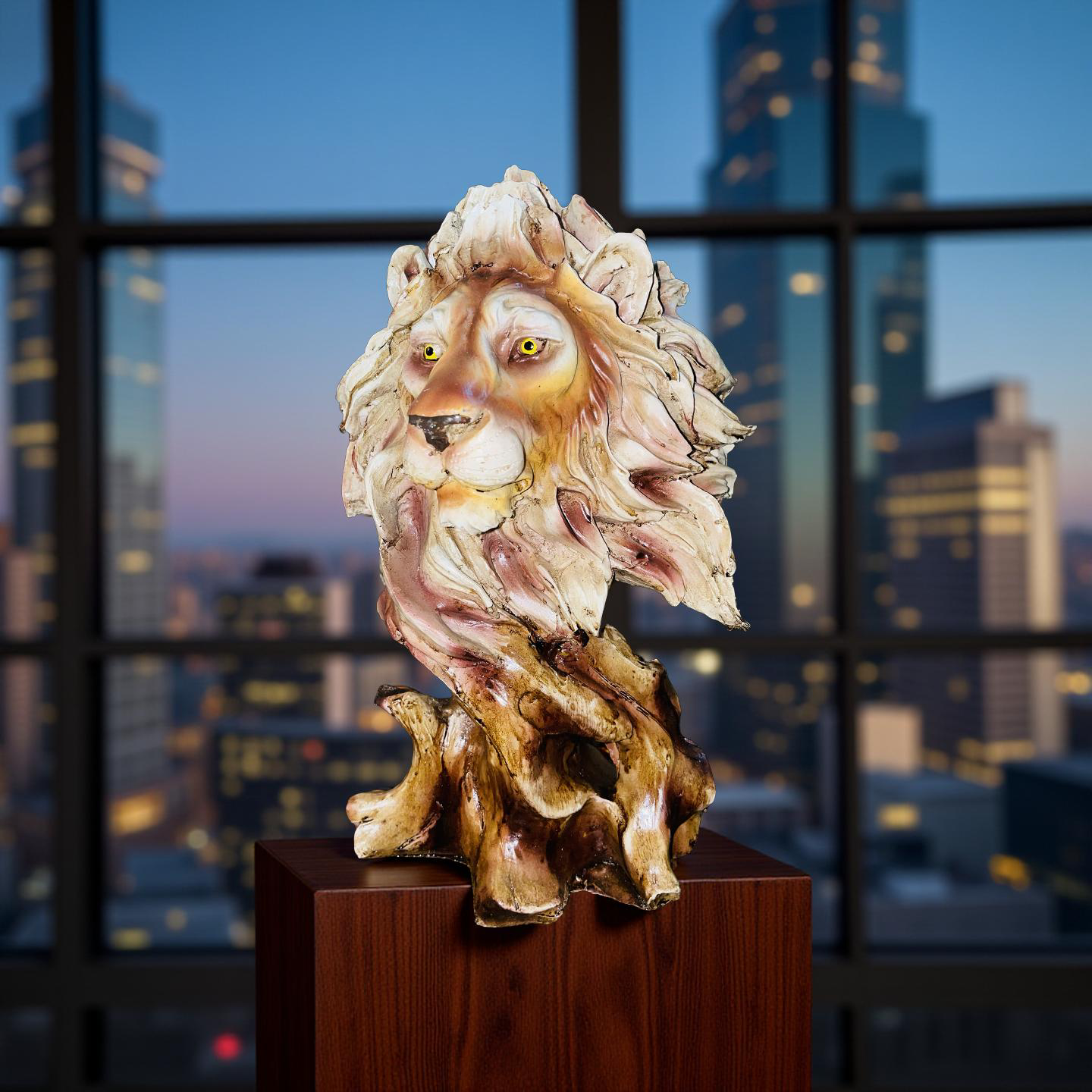🦁 Regal Lion Head Sculpture