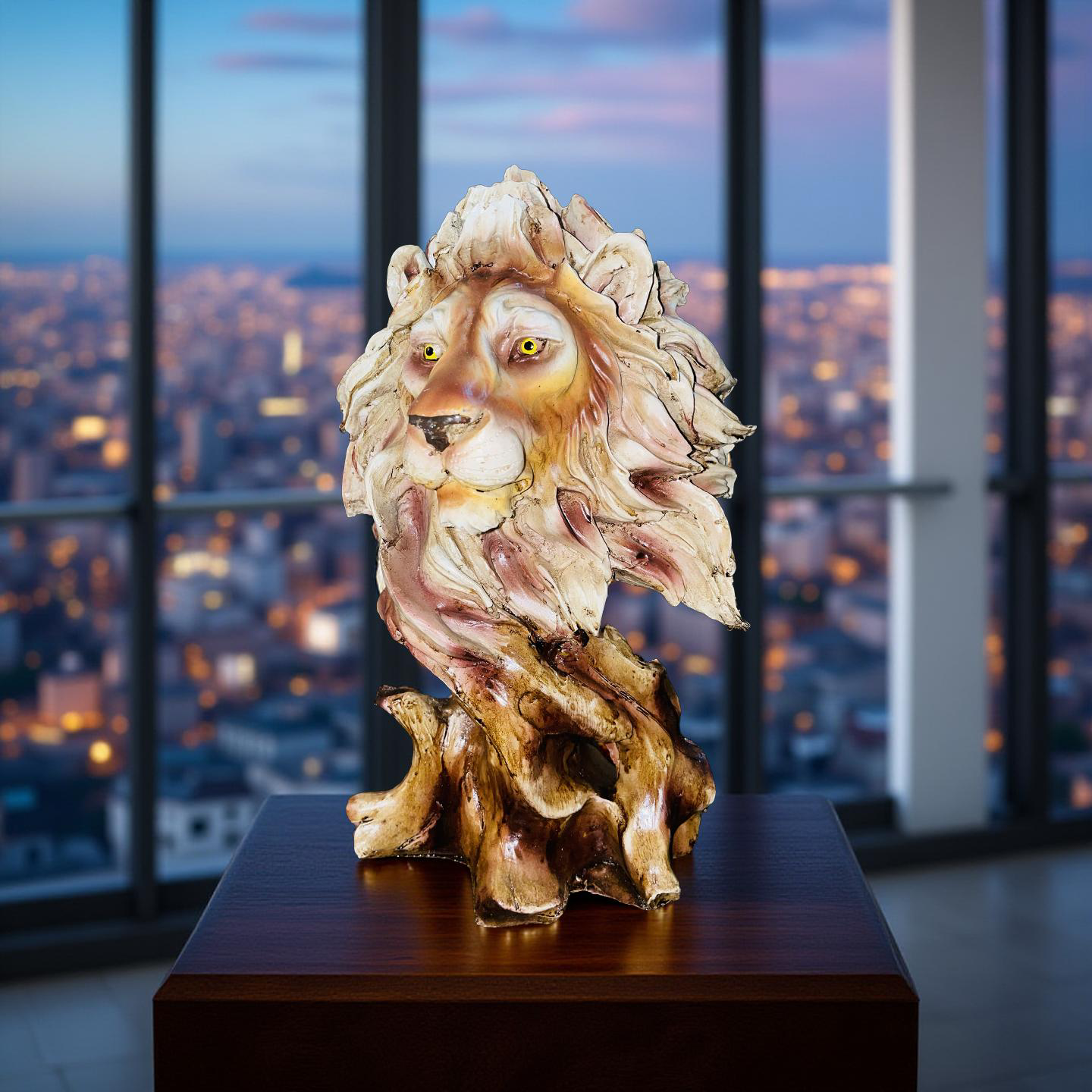 🦁 Regal Lion Head Sculpture