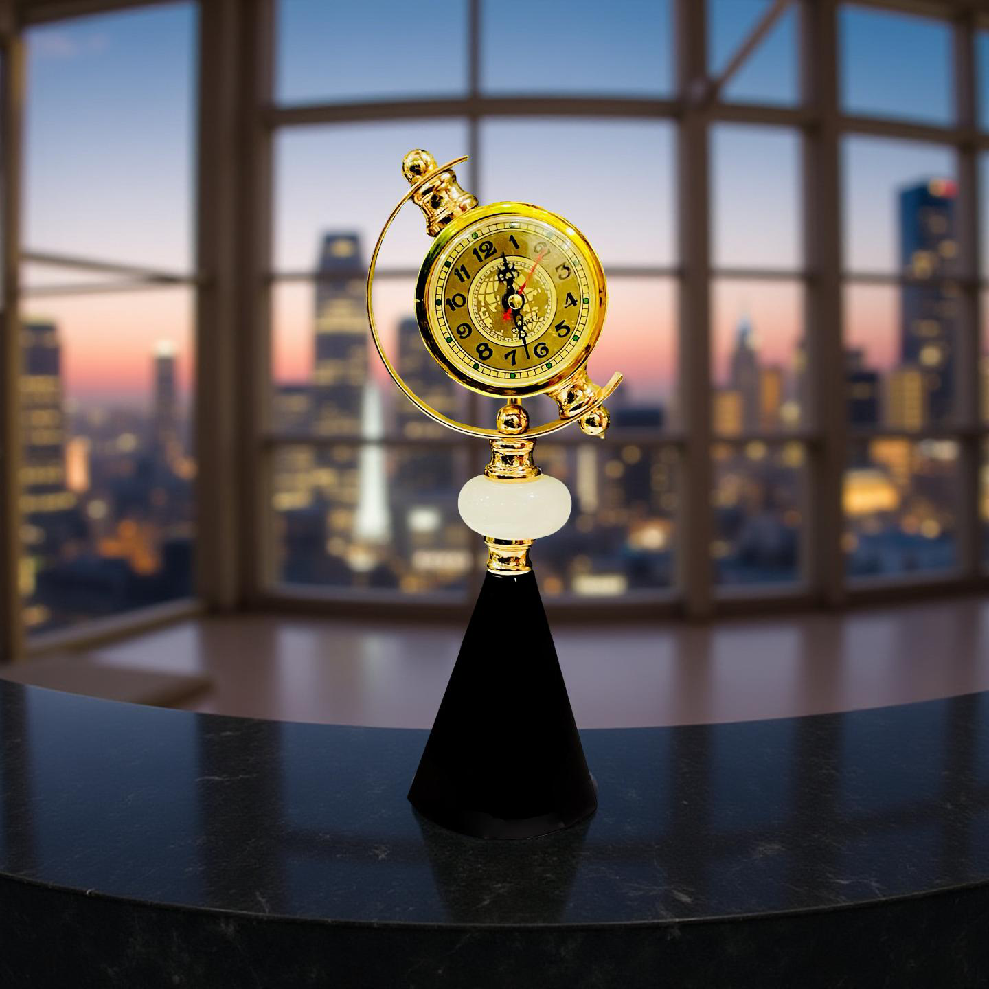 Golden Globe Desk Clock