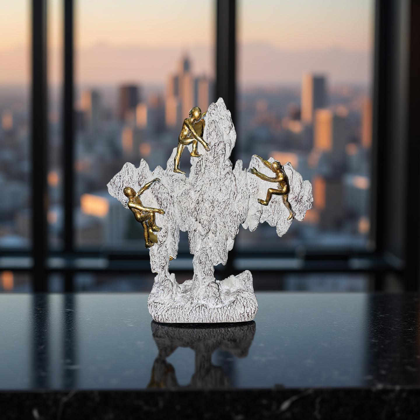 Golden Climbers on Rock