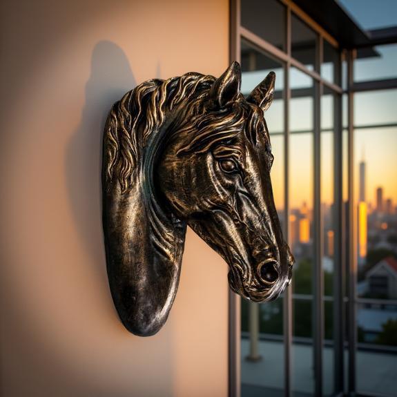 Regal Bronze Stallion – Wall Art Sculpture