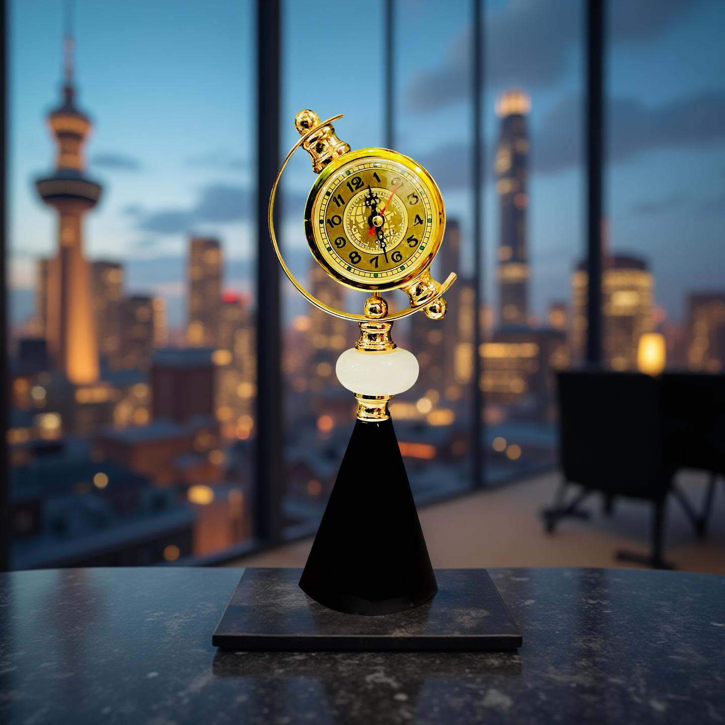 Golden Globe Desk Clock