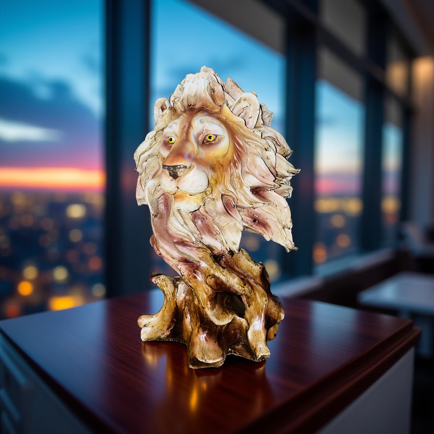 🦁 Regal Lion Head Sculpture