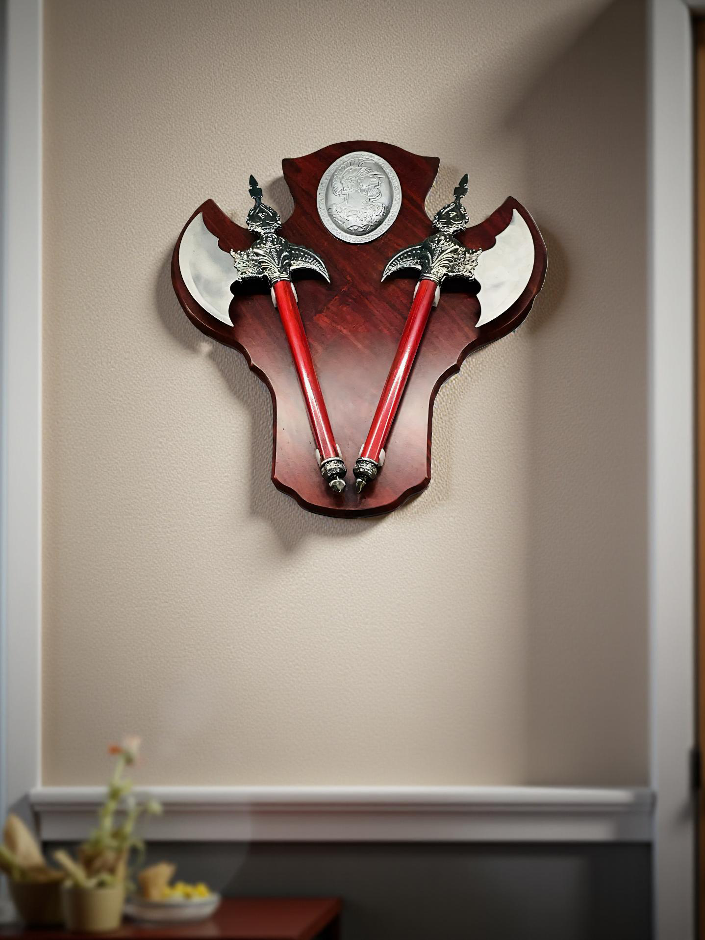 Twin Battle Axe Wall Décor
