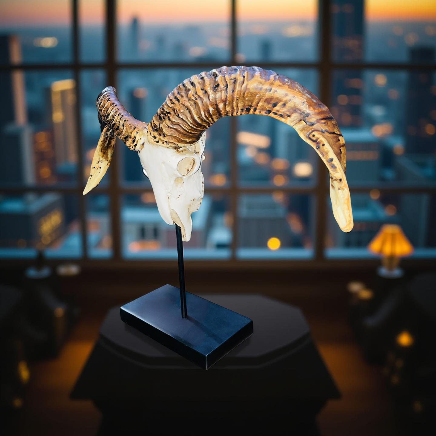 Ridgehorn Relic – Ram Skull Sculpture