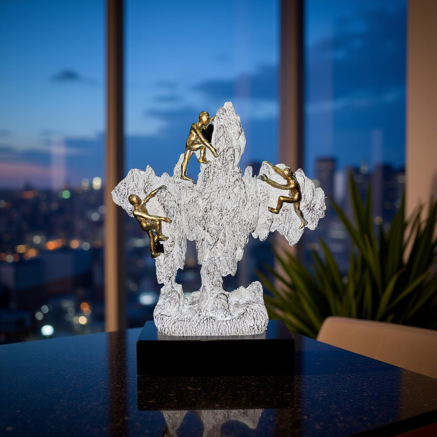 Golden Climbers on Rock