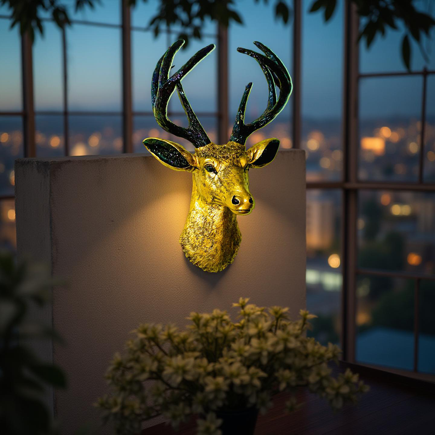 Golden Majesty Deer Wall Mount