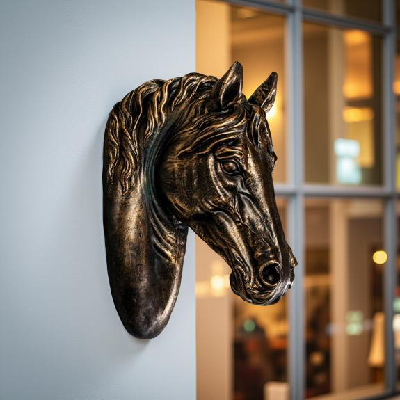 Regal Bronze Stallion – Wall Art Sculpture