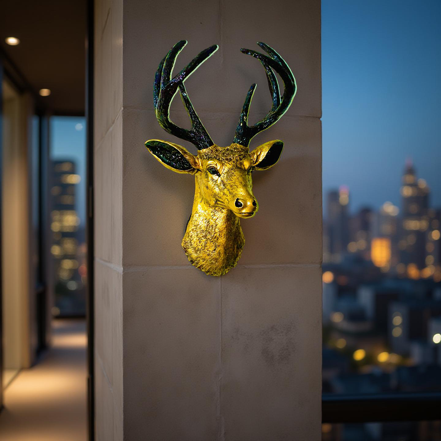 Golden Majesty Deer Wall Mount