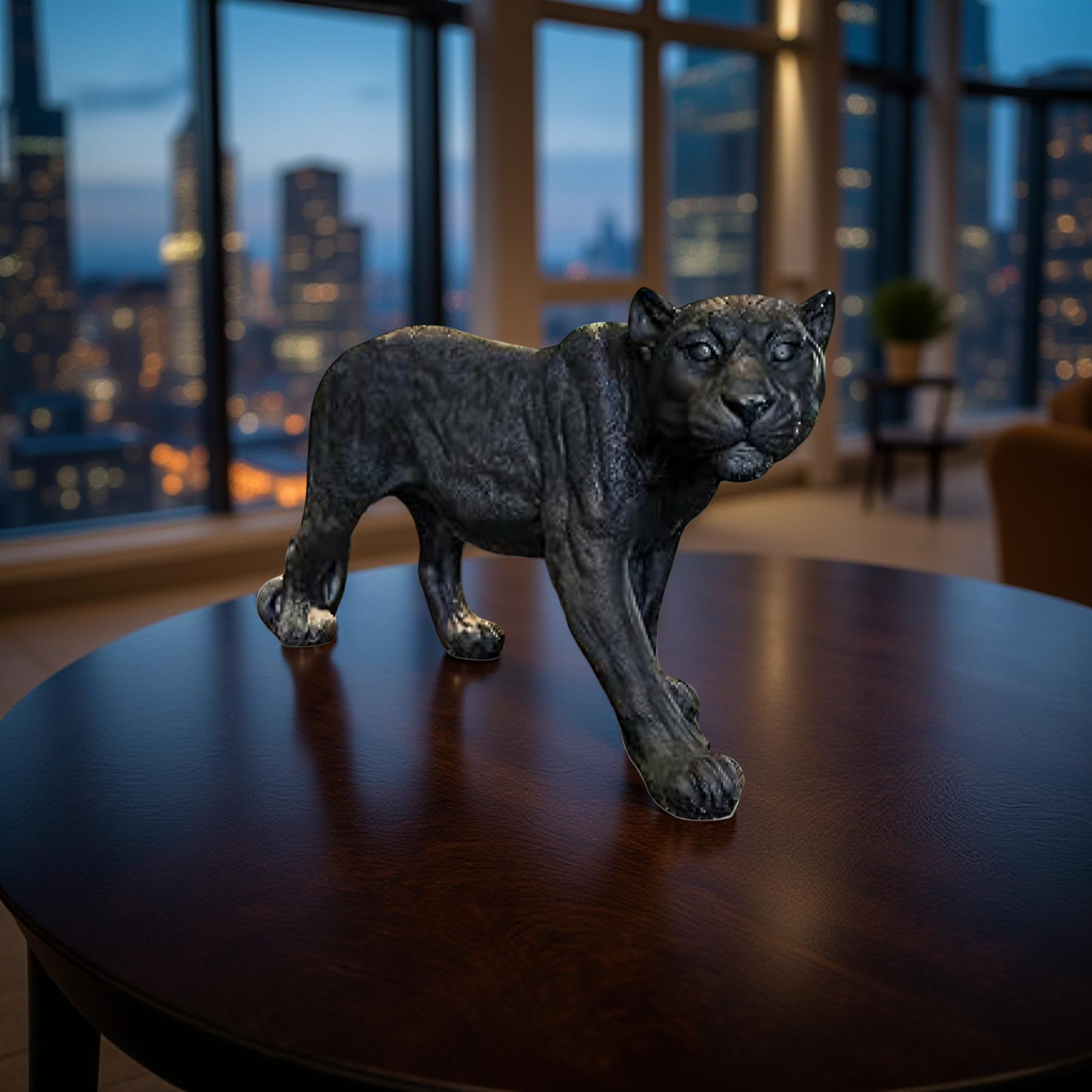 Majestic Black Panther Sculpture