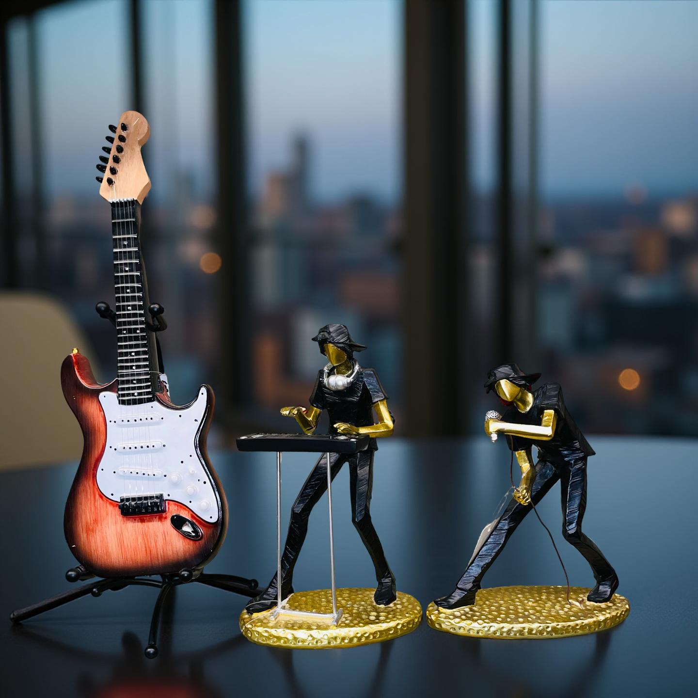 Symphony Musician Figurines with Guitar Accent