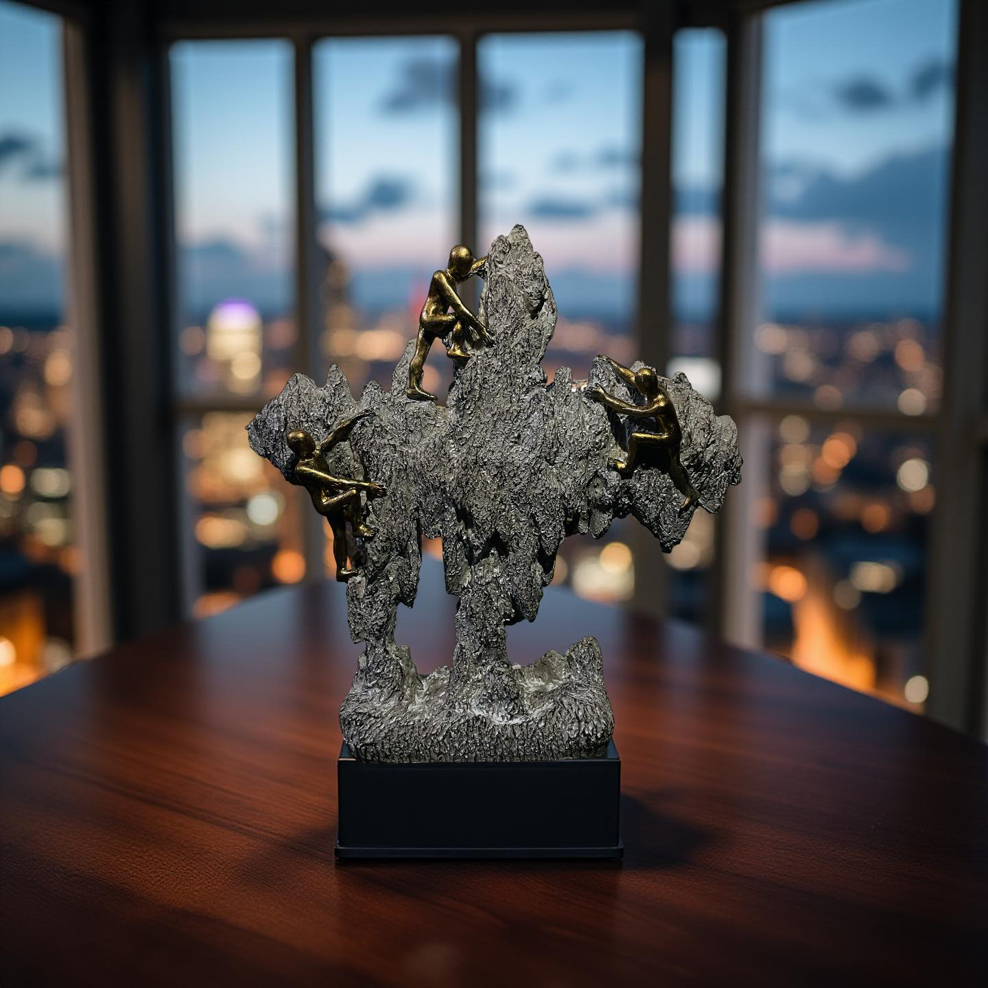 Golden Climbers on Rock