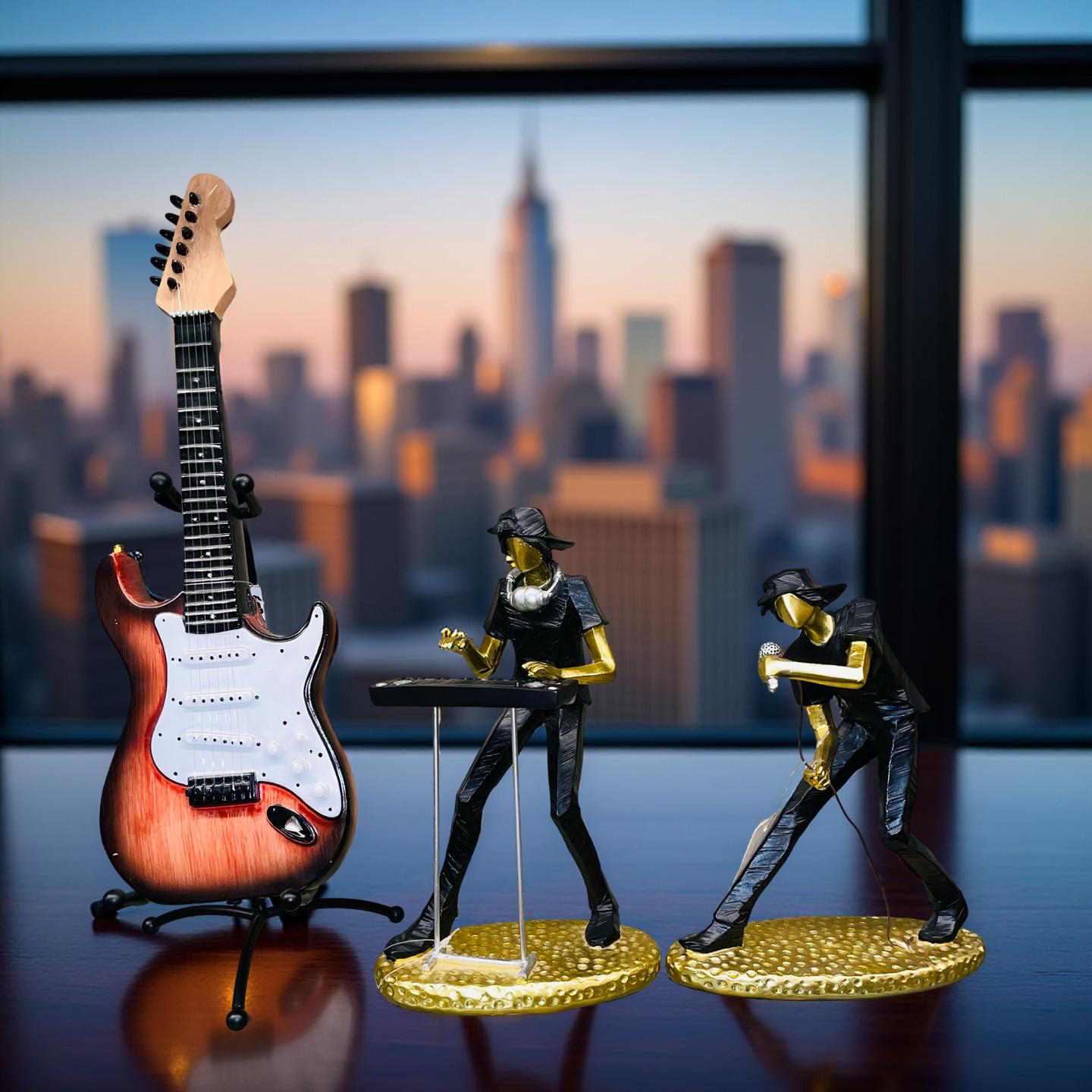 Symphony Musician Figurines with Guitar Accent