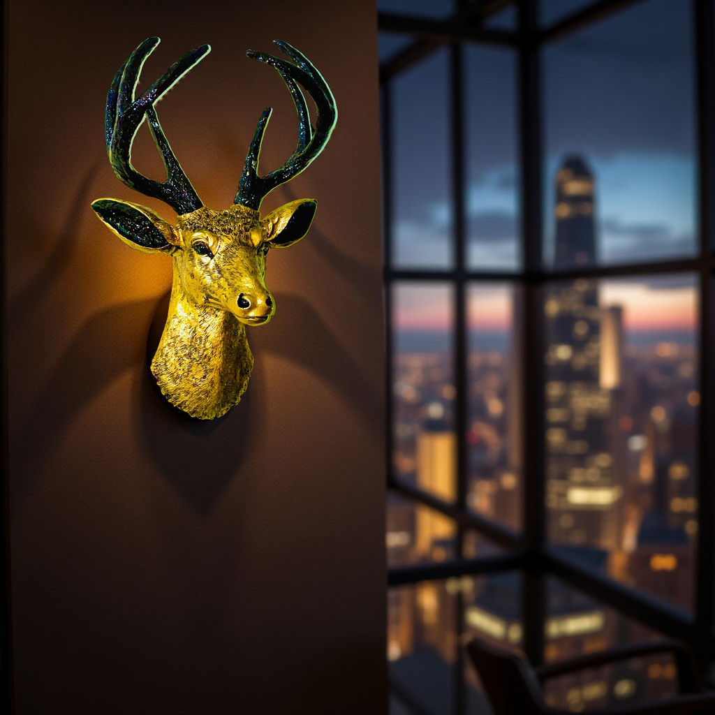 Golden Majesty Deer Wall Mount