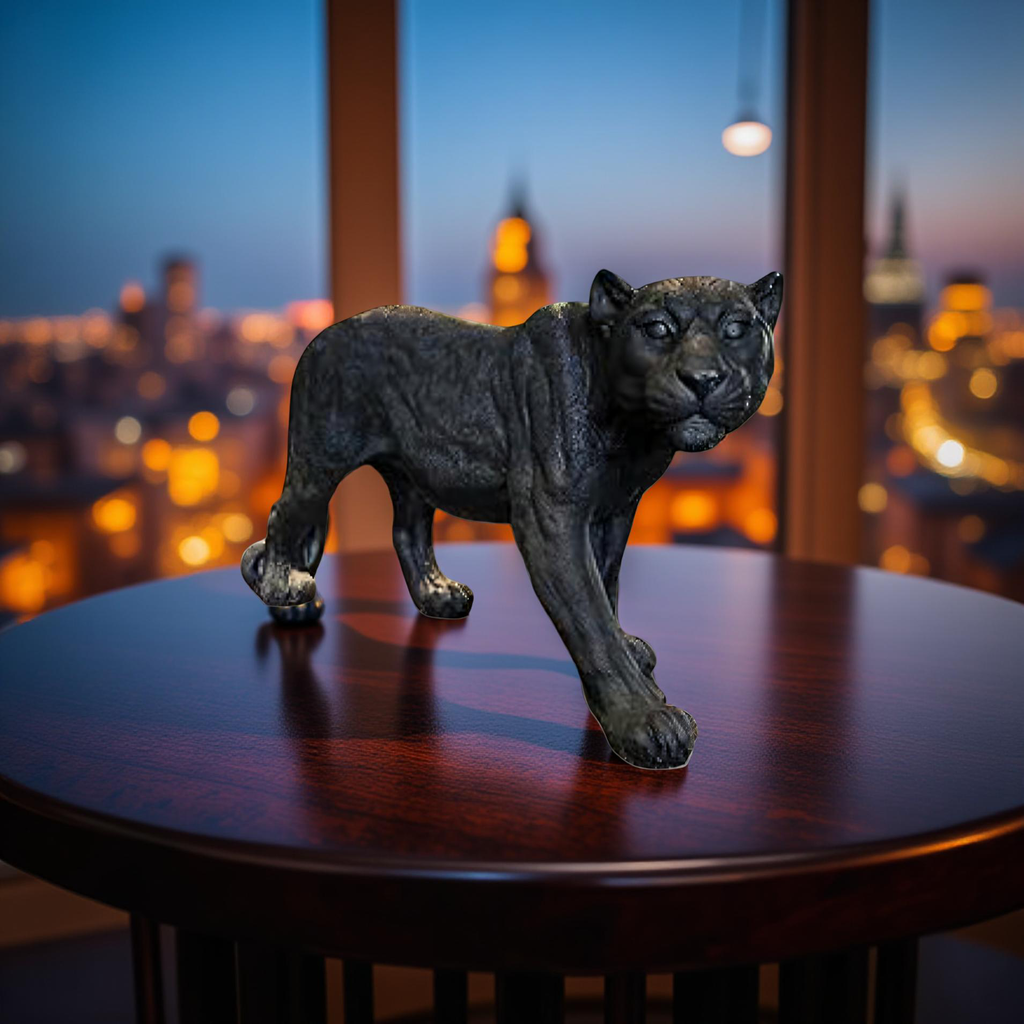 Majestic Black Panther Sculpture