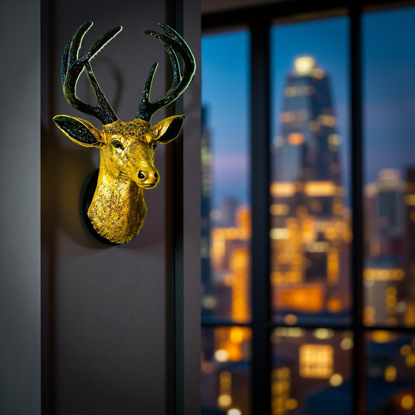 Golden Majesty Deer Wall Mount