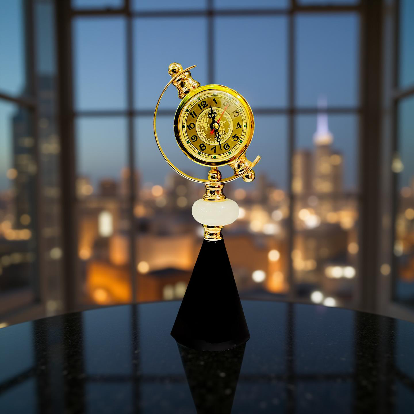 Golden Globe Desk Clock
