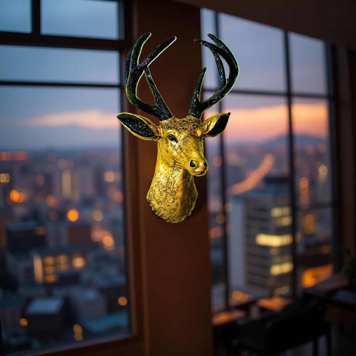 Golden Majesty Deer Wall Mount