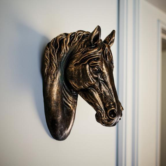 Regal Bronze Stallion – Wall Art Sculpture