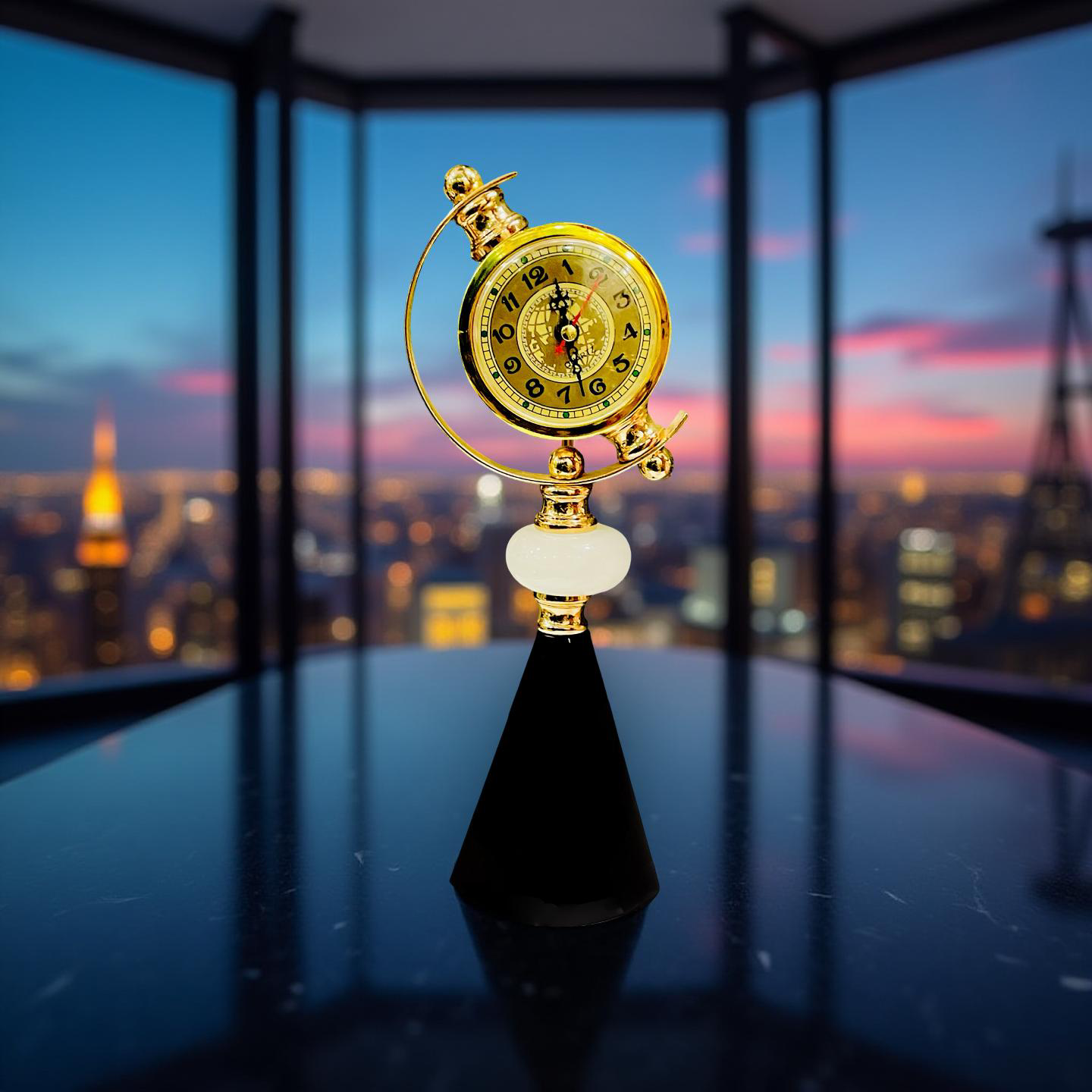Golden Globe Desk Clock