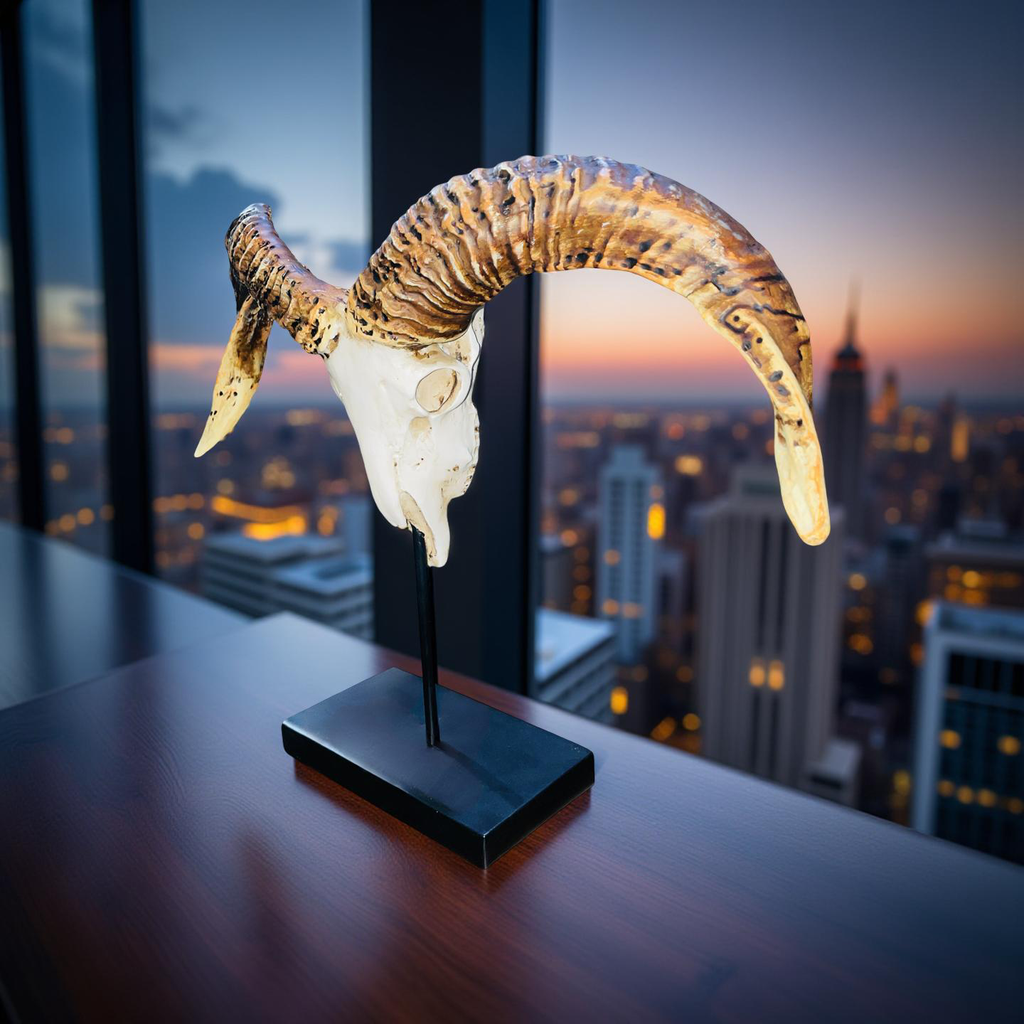 Ridgehorn Relic – Ram Skull Sculpture