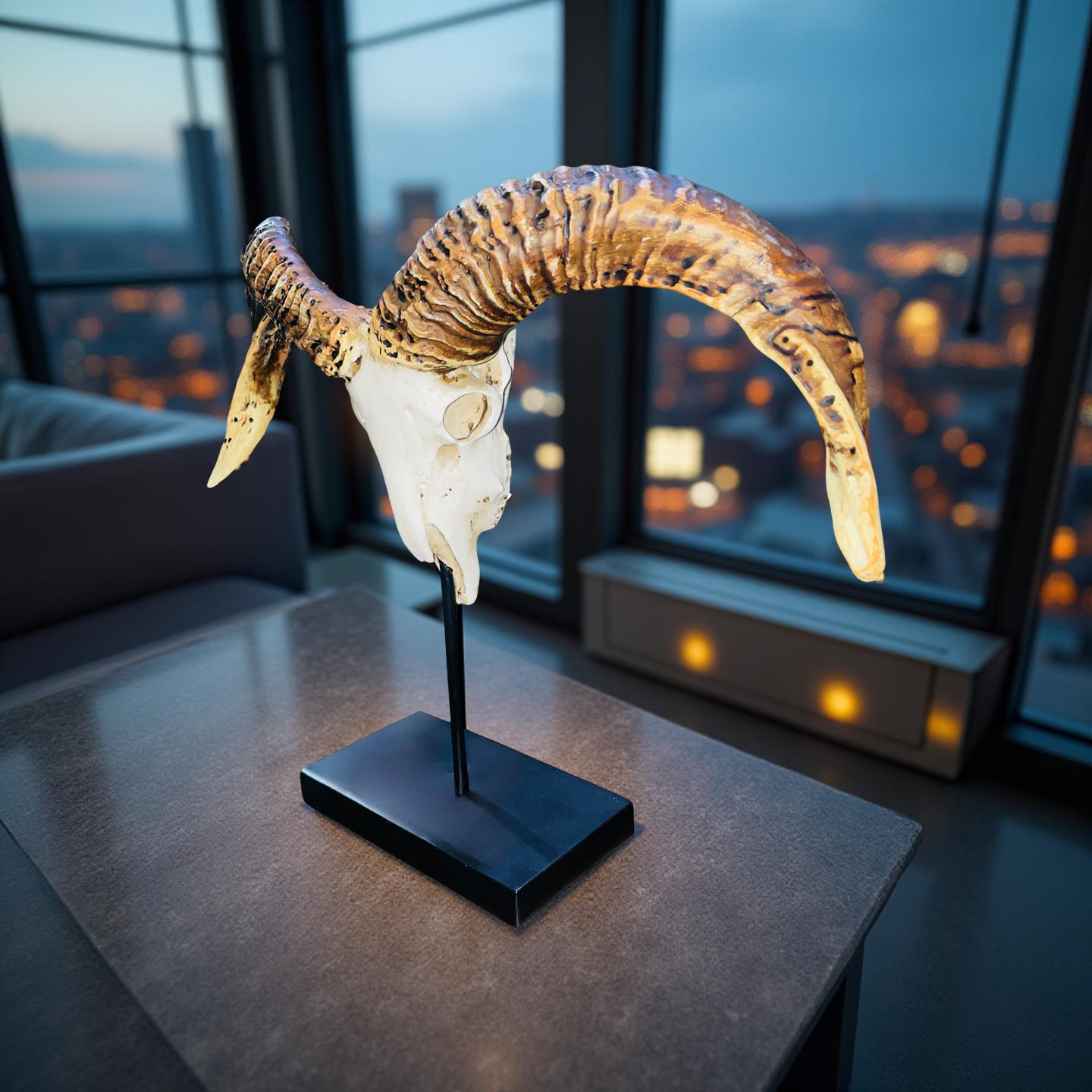 Ridgehorn Relic – Ram Skull Sculpture