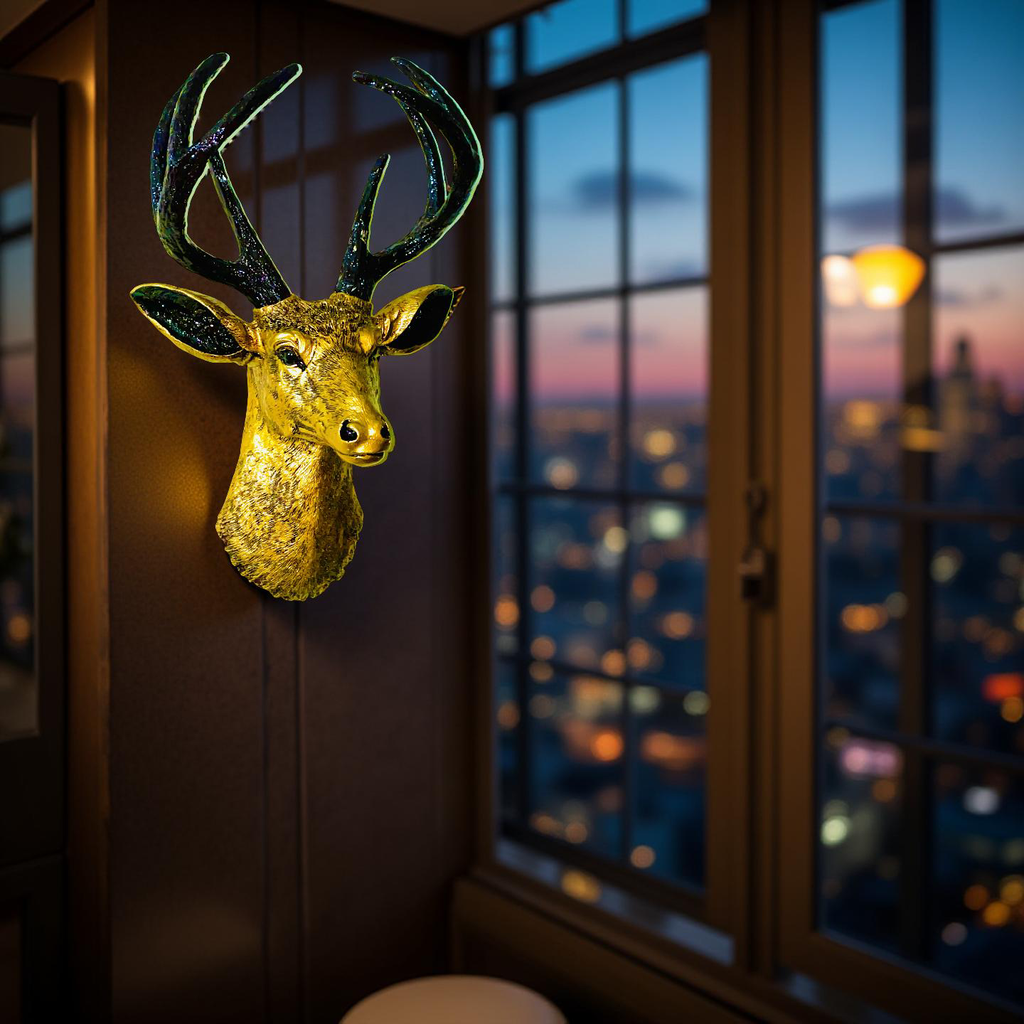 Golden Majesty Deer Wall Mount